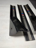 95-99 OEM BMW E36 M3 Sedan Door Sills Plates Covers Black *Missing 1 Front
