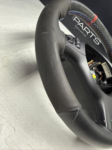 BMW Steering Wheel 01-06 E46 M3 Manual Custom Wrapped Red Stripe