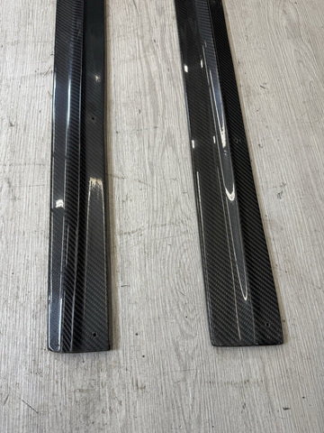 (PICKUP ONLY) 15-21 BMW F87 M2 Carbon Fiber Side Skirt Extensions RWCARBON