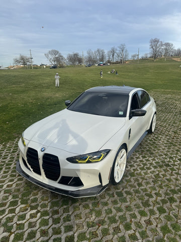 20” White Vossen Hybrid Forged HF-5 BMW G80 G82 G83 M3 M4 (21x10/22x11, 5x112)