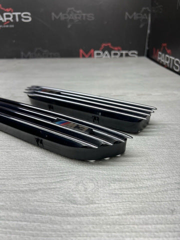 01-06 BMW E46 M3 Left Right Fender Vent Grilles Grills Trims Chrome Genuine OEM