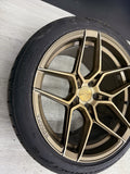 Rohana RFX11 5x120 19x9.5 19x11 Brushed Bronze Rims Wheels Set