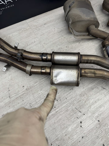 01-06 BMW E46 M3 UUC Corsa Exhaust Section 3 Dual Mid Pipe Midpipe *Dent*