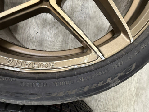 Rohana RFX11 5x120 19x9.5 19x11 Brushed Bronze Rims Wheels Set