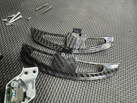 BMW Stock Factory 01-06 E46 M3 SMG Paddle Shifters Assembly Carbon Fiber