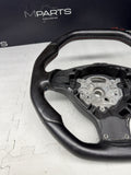 BMW 01-06 E46 M3 Manual Custom Leather Sides Flat Bottom Top Steering Wheel