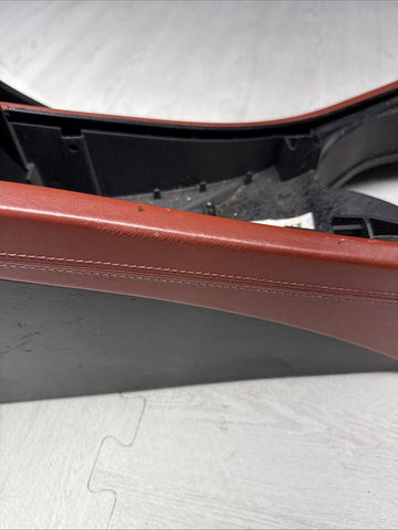 08-13 BMW E90 E92 E93 M3 Extended Fox Red Leather Center Console + Armrest OEM