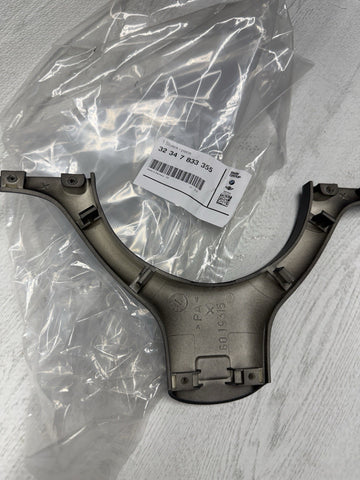 NEW OEM 01-06 BMW E46 M3 Lower Steering Wheel Trim Cover Plate Black 32347833355