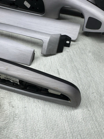 01-06 BMW E46 M3 Convertible Interior Armrests Trim Set Brushed Aluminum *Notes*