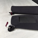 01-06 BMW E46 M3 Coupe Right Left Sun Visors Shade Mirror Black OEM *Peel*