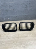 01-06 BMW E46 M3 Front Kidney Grilles Matte Black