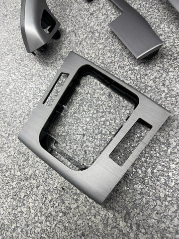 01-06 BMW E46 M3 Coupe Interior Armrests Trim Set Brushed Aluminum *4 Tabs