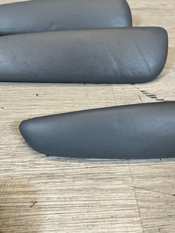 01-06 BMW E46 M3 Convertible Door Upper Arm Rest Armrest Pads Grey Gray