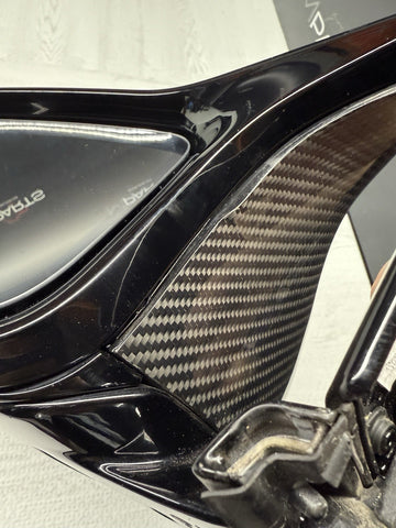 BMW 19-25 840 M850 M8 G14 G15 LEFT SIDE VIEW MIRROR W/ BLIND SPOT CARBON FIBER