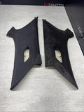 2001-2006 BMW M3 E46  Coupe Pair C Pillar Cover Trim Rear Cloth - DAMAGED CRACK
