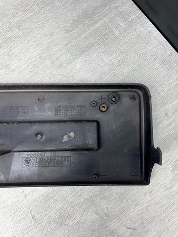 BMW E46 M3 01-06 Front License Plate Base 51112694726 2694726 Carbon Black OEM