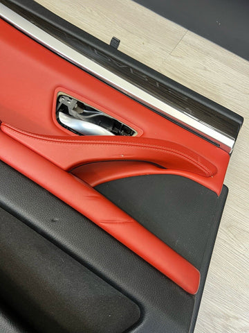 11-16 BMW F10 M5 SEDAN REAR LEFT DRIVER SAKHIR ORANGE DOOR CARD PANEL