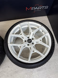 20” White Vossen Hybrid Forged HF-5 BMW G80 G82 G83 M3 M4 (21x10/22x11, 5x112)