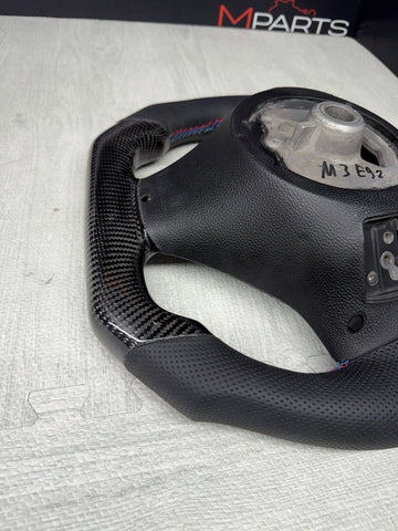 08-13 BMW E90 E92 E93 M3 OHC Carbon fiber Steering Wheel Tri Stitched DCT