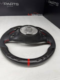 BMW E46 M3 E39 M5 M Real Carbon Fiber Steering Wheel Leather Red Stitching