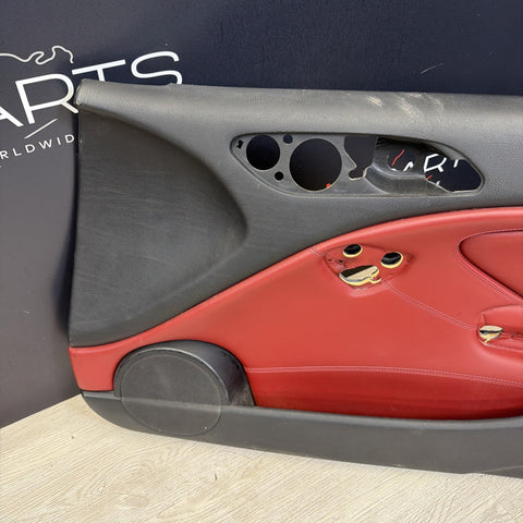 01-06 BMW E46 M3 FRONT RIGHT PASSENGER SIDE DOOR PANEL CARD IMOLA RED OEM