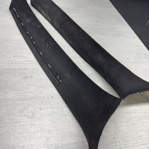 2001-2006 BMW M3 E46 Coupe Front Left Right A Pillar Trim Cover Black OEM *Notes
