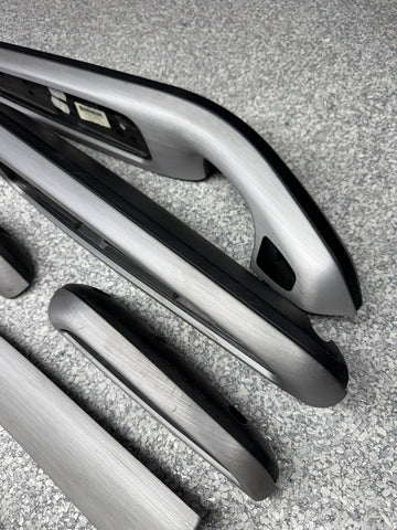 01-06 BMW E46 M3 Convertible Interior Armrests Trim Set Brushed Aluminum