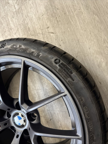 OEM BMW 15-20 F80 F82 F83 M3 M4 CS Wheel Rim 19x9 Front Orbit Grey + Michelin 4S