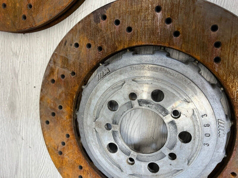 OEM Used 21-24 BMW G80 G82 G83 M3 M4 Rear Brakes Rotors