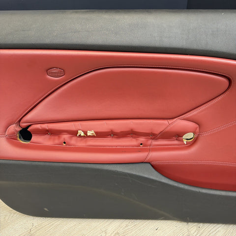 01-06 BMW E46 M3 FRONT LEFT DRIVER SIDE DOOR PANEL CARD IMOLA RED OEM