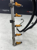 BMW 96-99 E36 M3 S52 Fuel Rail + Orange Injectors + Lines