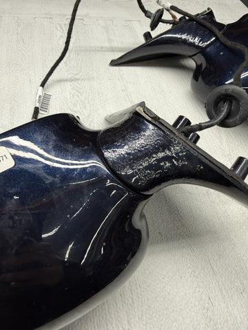 01-06 BMW E46 M3 Side View Door Mirrors Pair Carbon Black *Rust Bubbles