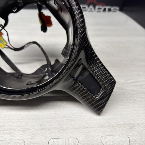 Real Carbon Fiber Steering Wheel Frame Cover Trim Porsche 911 GT3 2011-2015