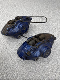 BMW 15-20 F80 F82 F83 M3 M4 Rear Brake Calipers OEM Blue