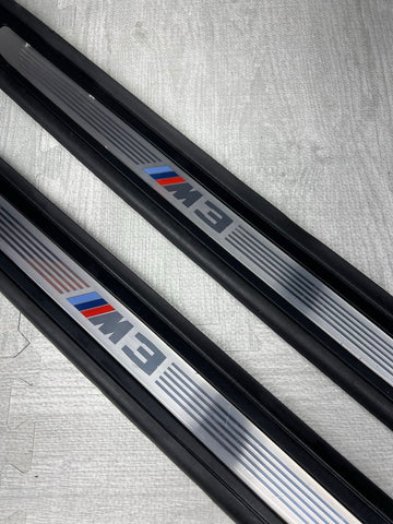 08-13 OEM E92 E93 BMW M3 Left Right Pair Door Sills Panels Scuff Plates