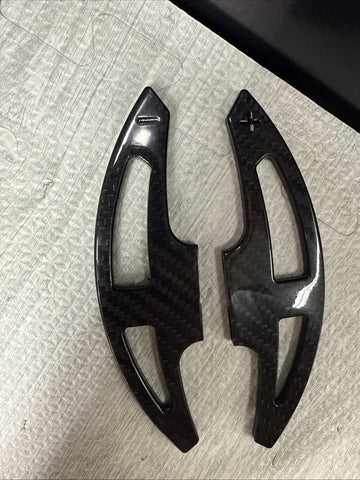 NEW 08-14 BMW E90 E92 E93 M3 X5M X6M DCT Paddle Shifters Levers Carbon Fiber