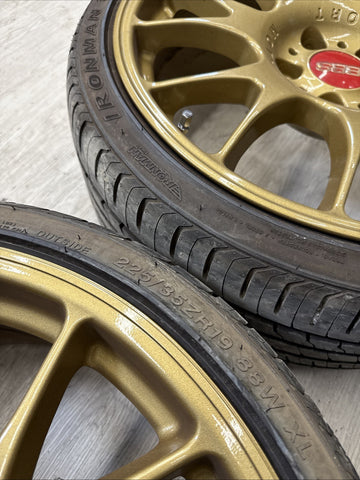 BBS CH017 19” BMW 01-06 E46 M3 Wheels Rims Staggered Set Gold