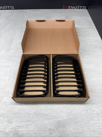 NEW BMW 91-96 E36 M3 Front Kidney Grilles Gloss Black Set