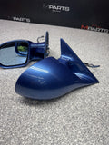 95-99 BMW E36 M3 Coupe Side Door Mirrors Pair OEM Estoril Blue
