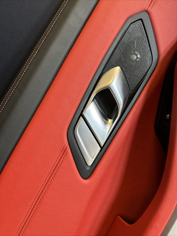 BMW 21-26 G80 M3 Sedan OEM Rear Left Driver Door Card Panel Fiona Red