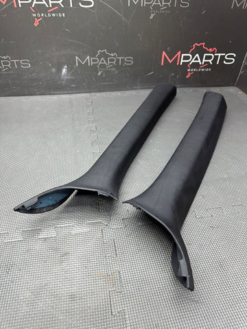 01-06 BMW E46 M3 Convertible Front A Pillars Black Original OEM Pair