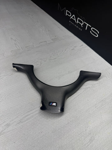 OEM 01-06 BMW E46 M3 Lower Steering Wheel Trim Cover Plate Titan Shadow Grey