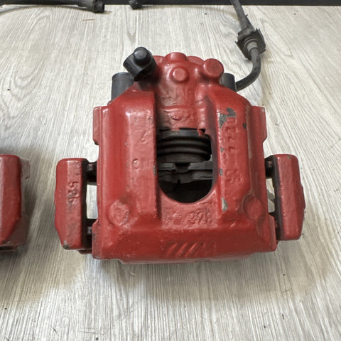 01-06 E46 M3 Rear Brake Calipers Left Right Pair Set Original Red