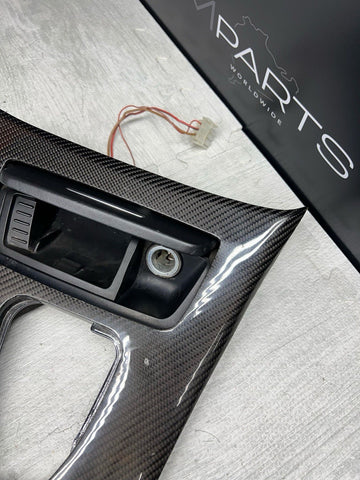 09-13 BMW E90 E92 M3 DCT CIC LEATHER CENTER CONSOLE TRIM 7903962 CARBON FIBER
