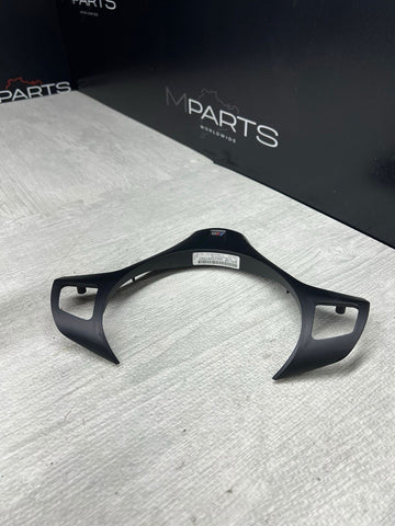 08-13 BMW E90 E92 E93 M3 Lower Steering Wheel Trim Cover Plate Black