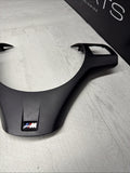 08-13 BMW E90 E92 E93 M3 Lower Steering Wheel Trim Cover Plate Black