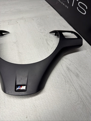 08-13 BMW E90 E92 E93 M3 Lower Steering Wheel Trim Cover Plate Black