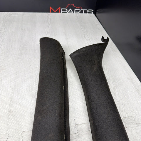 2001-2006 BMW E46 M3 Coupe Front A Pillars Trims Cover Black OEM *Peeling*