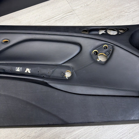01-06 BMW E46 M3 DRIVER LEFT SIDE DOOR PANEL CARD BLACK OEM