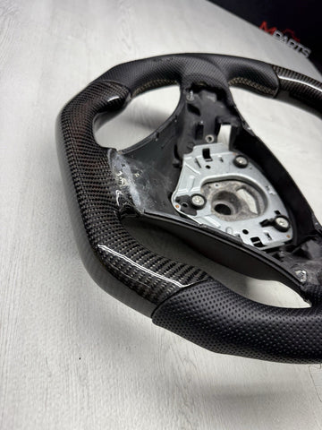 Carbon Fiber Custom BMW 08-13 E90 E92 E93 M3 Leather Steering Wheel DCT